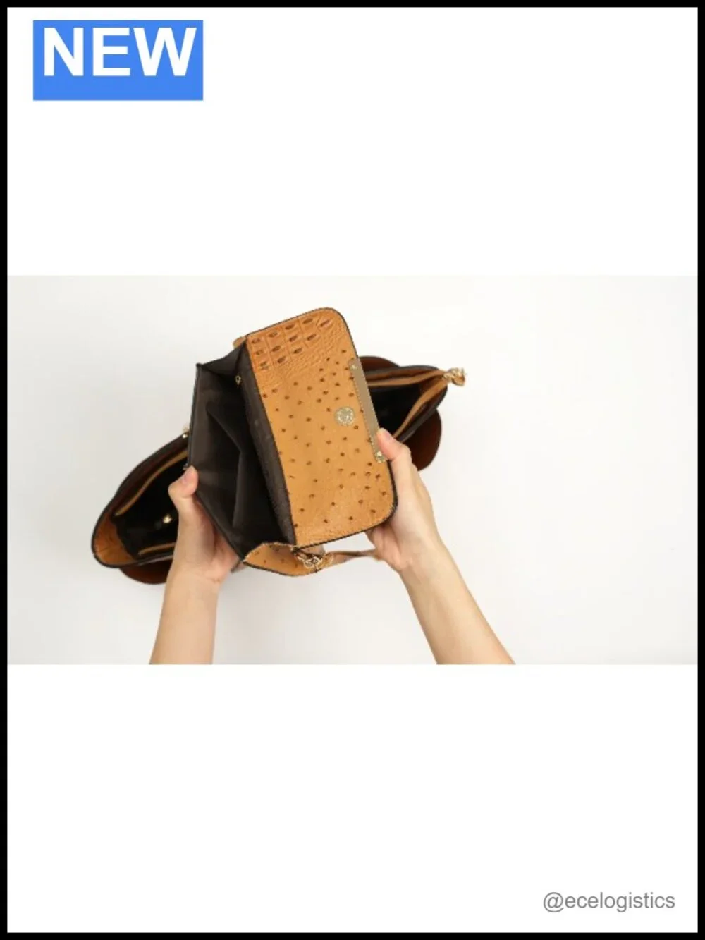 Crocodile-Textured Tote Bag Set with Matching Wallet